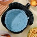 Ver imagem 3 de Forma Bandeja de Silicone Flexível Protetora Reutilizável Antiaderente para Fritadeira Elétrica Air