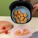 Ver imagem 2 de Forma Bandeja de Silicone Flexível Protetora Reutilizável Antiaderente para Fritadeira Elétrica Air