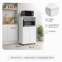 Ver imagem 3 de Balcão Multiuso Tais para Cozinha 2 Portas Mdp Cor:branco