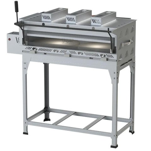 Forno de Assar Pizza Itajobi 1,00x50cm com 2 Infravermelhos Refratário Giratório