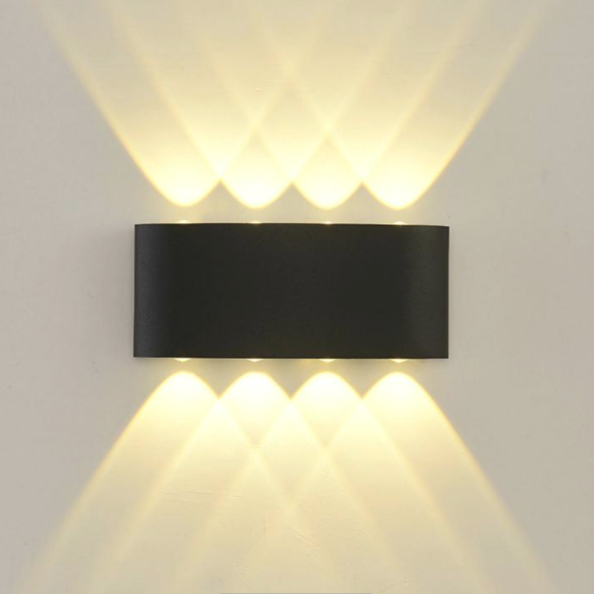Luminária Balizador Arandela Sobrepor SMD LED 12W Branco Quente Com 8 Fachos De Luz Com Direção Para - 2