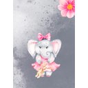 Ver imagem 2 de Kit 2 Quadros Aquarelado Elefantes