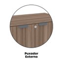 Ver imagem 4 de Armário Baixo para Escritório com 2 Portas P25 Cinza/Walnut