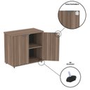 Ver mais imagens de Armário Baixo para Escritório com 2 Portas P25 Cinza/Walnut
