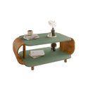 Ver imagem 2 de Mesa de Centro Oval Floripa com Pés em Madeira Maciça:pistache-naturalle