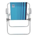 Ver imagem 2 de Cadeira de Praia Tramontina Samoa Alta em Alumínio com Assento Azul Tramontina