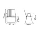 Ver mais imagens de Cadeira de Praia Tramontina Samoa Alta em Alumínio com Assento Azul Tramontina