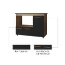 Ver imagem 6 de Balcão para Cooktop Ana 3 Portas com Espaço para Forno: Savana Preto
