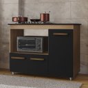 Ver imagem 2 de Balcão para Cooktop Ana 3 Portas com Espaço para Forno: Savana Preto