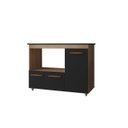Ver imagem 3 de Balcão para Cooktop Ana 3 Portas com Espaço para Forno: Savana Preto