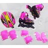 Patins Rosa Roda Inline Led Kit Completo Tigre Veloz 39/42 - 2