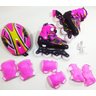 Patins Rosa Roda Inline Led Kit Completo Tigre Veloz 39/42 - 5
