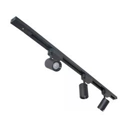 Kit Spot de Trilho 10w Completo Preto Luz Quente - 1