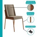 Ver imagem 2 de Conjunto Sala de Jantar 4 Cadeiras Verona Carraro Freijó Areia Rosê