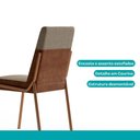 Ver imagem 5 de Conjunto Sala de Jantar 4 Cadeiras Verona Carraro Freijó Areia Rosê