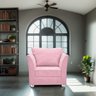 01 Poltrona Lisboa Suede Rosa Bebe - Pandora Decor - 1