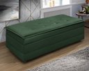 Ver imagem 1 de Puff Recamier Casal Verde que Vira Cama Casal Estofado D23 para Quarto Sala