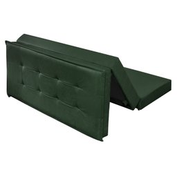 Puff Recamier que Vira Cama Casal Estofado para Quarto Verde - 5