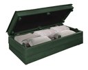 Ver imagem 2 de Puff Recamier Casal Verde que Vira Cama Casal Estofado D23 para Quarto Sala