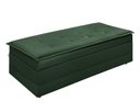 Ver mais imagens de Puff Recamier Casal Verde que Vira Cama Casal Estofado D23 para Quarto Sala