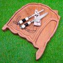 Ver imagem 2 de Conjunto Artesanal Faca com Chaira Inox 6 Polegadas Cabo Osso e Chifre - Cutelaria Chef