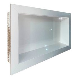 Nicho Porcelanato Branco 60x32 Borda em Porcelanato - 5