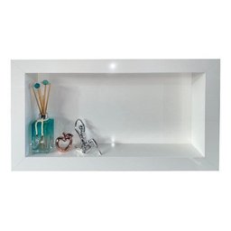 Nicho Porcelanato Branco 60x32 Borda em Porcelanato - 1