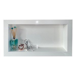 Nicho Porcelanato Branco 60x32 Borda em Porcelanato