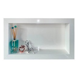 Nicho Porcelanato Branco 60x32 Borda em Porcelanato - 6