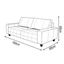 Ver imagem 4 de Sofá Decorativo Sala de Estar Asgand 2 Lugares 160cm Couro Branco - Mozzelar