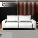 Ver imagem 2 de Sofá Decorativo Sala de Estar Asgand 2 Lugares 160cm Couro Branco - Mozzelar