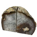 Ver imagem 1 de Encosto De Livros De Ágatas Naturais 1,5Kg A 2,5Kg Cinza