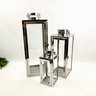Lanterna Decorativa Marroquina Prata Inox 50/38/25cm Kit 3pc - 3