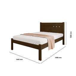Cama Casal com Colchão D33 138x188x12 Framar Paola Malbec - 4