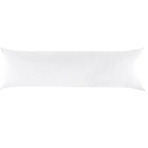 Fronha para Travesseiro Body Pillow com Zíper 40x140cm Branco