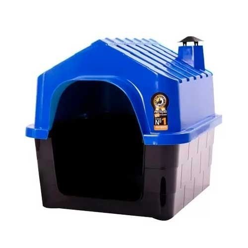 Casa Casinha De Cachorro DuraHouse Pequeno Porte Plástica UV N:01 Cor;Azul
