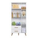 Ver imagem 3 de Guarda-Roupa Infantil Retro 3 Portas Lunare 8900 Branco Peternella
