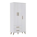 Ver imagem 1 de Guarda-Roupa Infantil Retro 3 Portas Lunare 8900 Branco Peternella