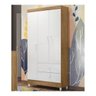 Guarda-Roupa Infantil 3 Portas New Vitoria 9500 Nature Branco Peternella - 2