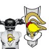 Adesivo Faixa Gravata sem Resina Lola Bunny Branco Teu Adesivo Adesivo Faixa Gravata sem Resina Moto - 1
