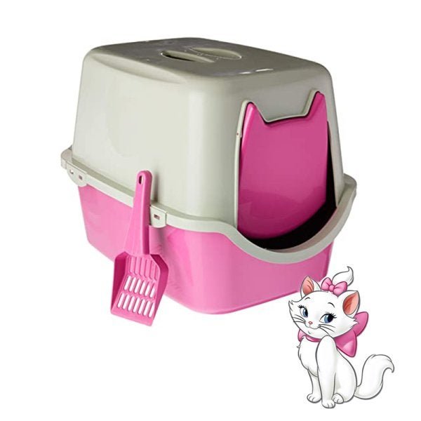 Banheiro Toalete Para Gatos Caixa de Areia Fechada Privada Durapets:Rosa - 6