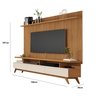 Painel Classic Frisado 1.8 + Rack Vivare Wood 1.8 p/ TV até 75'' Nature/Off White - Giga Móveis - 3