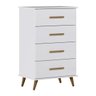 Cômoda Retro com 4 Gavetas Lunare 4650 Branco Peternella - 1