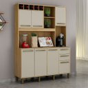 Ver imagem 1 de Armário de Cozinha Granada 6 Portas 3 Gavetas Valdemóveis:Cinamomo/Off