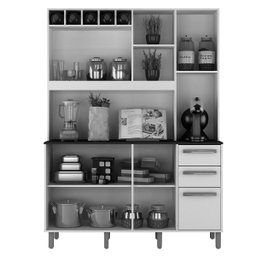 Armário de Cozinha Granada 6 Portas 3 Gavetas Valdemóveis:Cinamomo/Off - 4