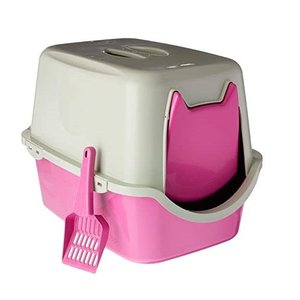 Banheiro Para Gatos Caixa de Areia Fechada Privada Tamanho Unico Durapets Lançamento Cor:Rosa