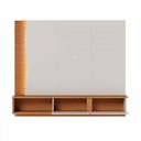 Ver imagem 3 de Painel para Tv até 65 Polegadas Egeu 2 Portas Ripado com Led Off White Matte/freijó - Colibri