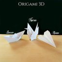 Ver imagem 1 de Trio estatuetas Origami G - Tsuru, Barquinho e Avião:Branco