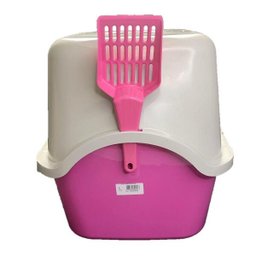 banheiro Para Gatos Toalete Caixa De Areia Fechada Lançamento Da Durapets Cor:Rosa - 6