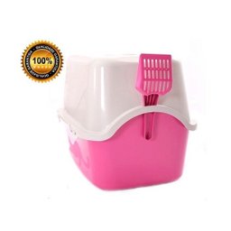 Caixa De Areia Para Gatos Fechado Banheiro Privado Toalete Lançamento Durapets Cor:Rosa - 2